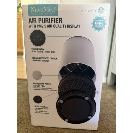 NUVOMED ROOM AIR PURIFIER - PM2.5 Air Quality Display, 360⁰, White NEW In Box