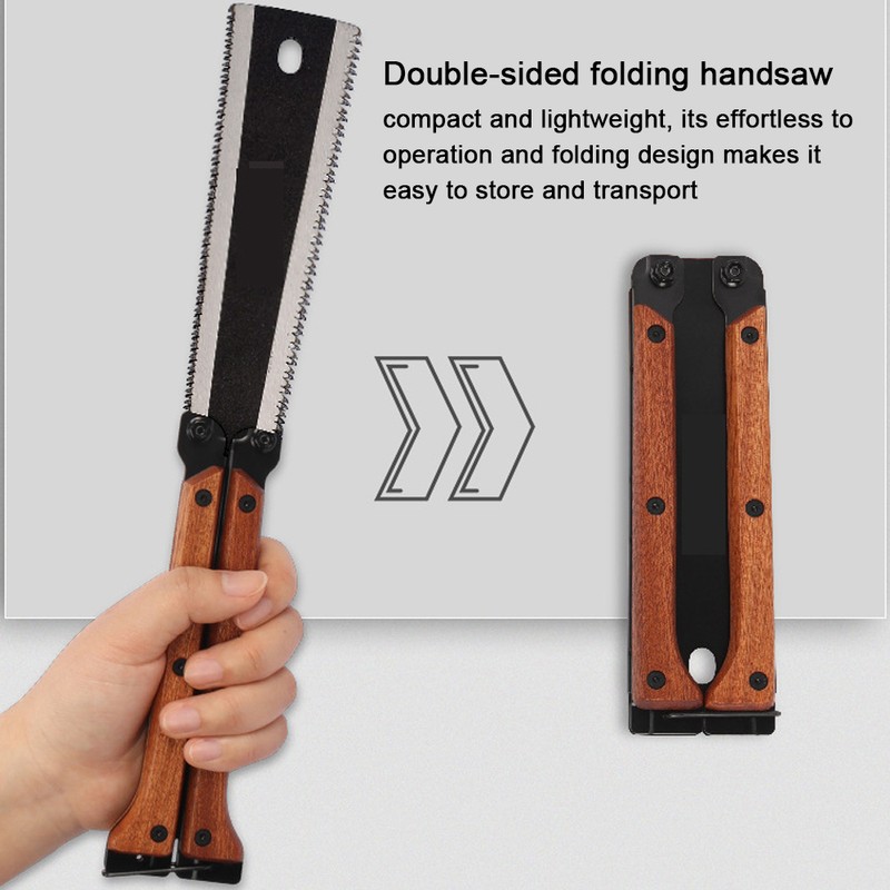 Household Double-Sided Folding Handsaw Handheld Pruning Saws SK5 Blade Garden