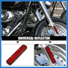 VekAuto Universal Reflector Motorcycle Safety Spoke Reflective w/Screw Red Auto