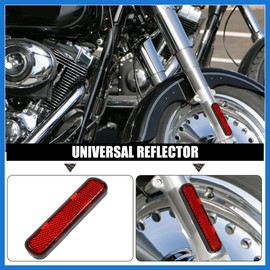 VekAuto Universal Reflector Motorcycle Safety Spoke Reflective w/Screw Red Auto Accessories
