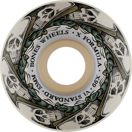 Bones Skateboard Wheels X-Shape Butterfly Effect, Size: 53, Colours: White