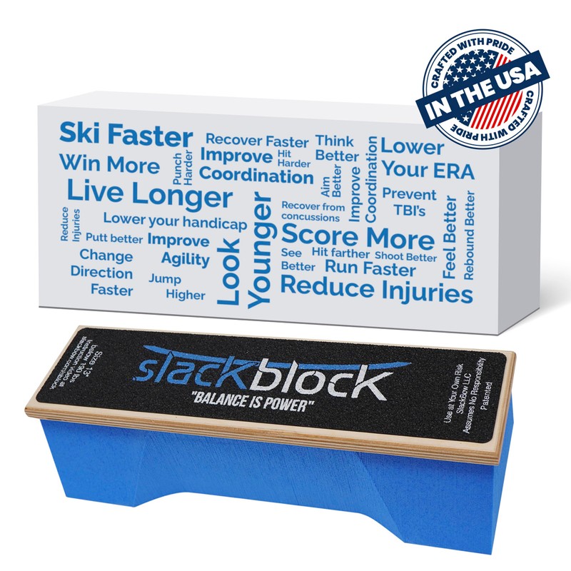 SlackBow SlackBlock Athletic Balance Trainer – Improve Balance, Stability, and