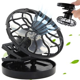 Unbranded Lightweight Adaptable Economical Stylish Solar-Powered Clip-On Fan with Hat Clip