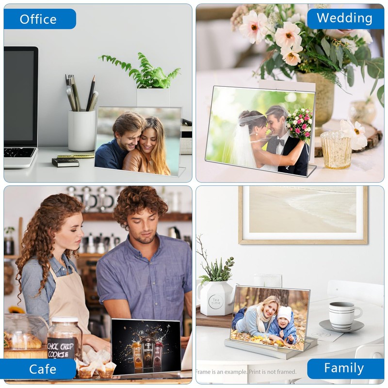 DESONAUT 6 Pack 6x4 Inchs Clear Acrylic Self Standing Photo