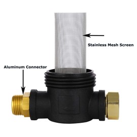 CREEXEON Filter for Garden Hose Pressure Washer Outdoor Gardening Inlet Water 40 mesh 3/4"