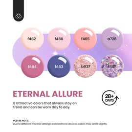 Beetles Gel Nail Polish Kit with U V Light, Gel Polish Starter Kit Soak Off Nude Gray Purple Mauve Light Pink LED Nail Lamp Base Gel Top Coat DIY Home Valentines Day Gifts for Her