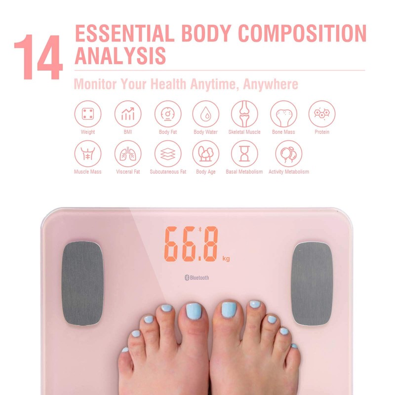 himaly Body Fat Scale Smart BMI Scale Digital Bathroom Wireless