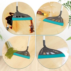 Magic Broom Sweeper, Multifunction Silicone Broom, Household Squeegee Broom for Floor Cleaning, Bathroom, pet Hair, Blue Dog Broom Brush Set (LightGrey)