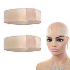 Pack of 2 Elastic Wig Grip Wig Grip Headband, Wig Headband Accessories Adjustable Wig Grip Seamless Headband for Wig Sports Yoga