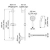 AULEEND Shower Slide Bar Handheld Shower Head with Hose, 5-Function