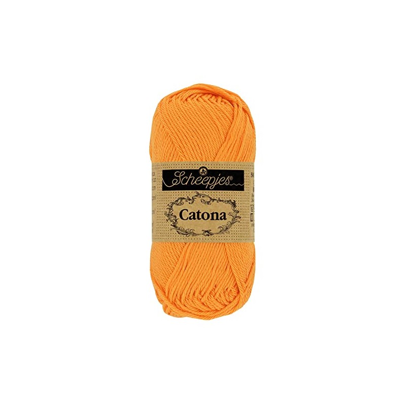 Scheepjes - Scheepjes 411 Süss Orange Catona Garn - 10x50g
