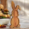 Farmhouse Bunny Serving Wood Trays (Set of 1),Nesting Rabbit-Shaped Wooden
