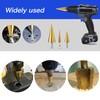Fi18 3Pcs HSS Step Bits Set High Speed Steel Step