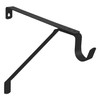 Nuk3y Heavy Duty Adjustable Shelf Rod Support Bracket (Black)
