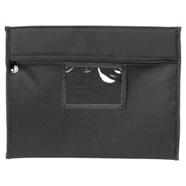 Black Padded Nylon Document Holder Route Bag with See-Through Pocket, 17.75" x 14" - Keep Drivers' Documents Organized, 1 Sewn-in Grommet - Made in The USA, J. J. Keller & Associates, Inc.