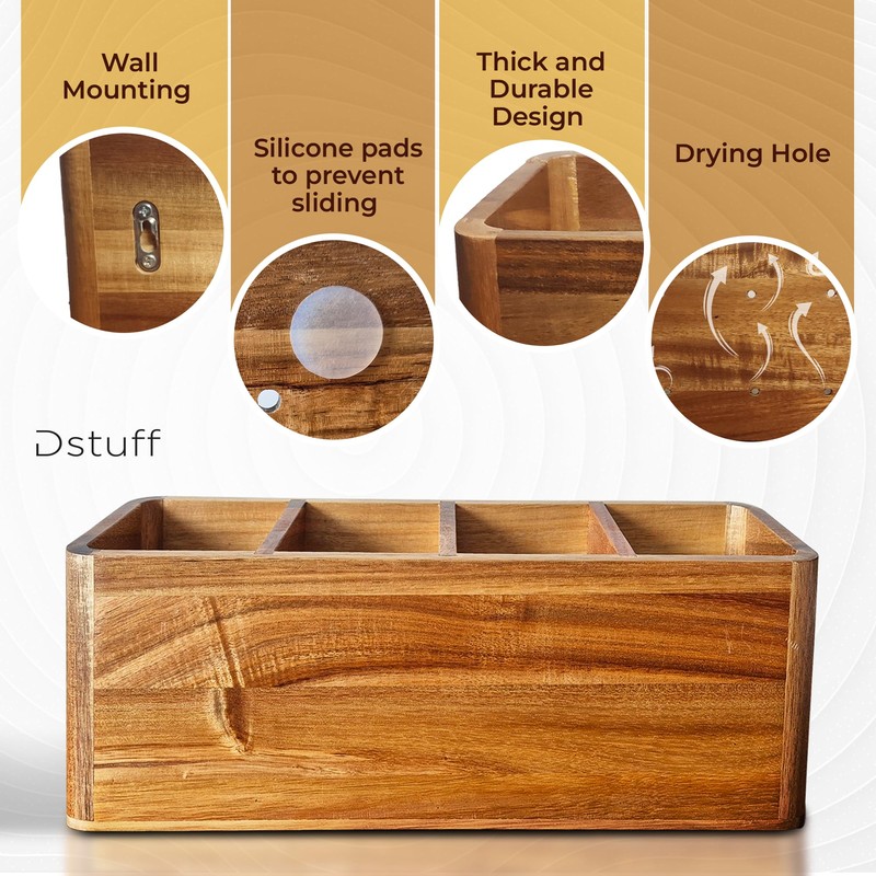 Dstuff Large Kitchen Utensil Holder Organizer for Counter or Countertop,