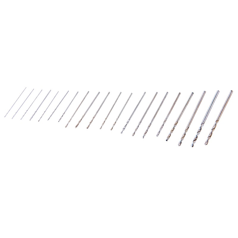 Amtech F0930 20 Piece high speed steel (HSS) micro drill