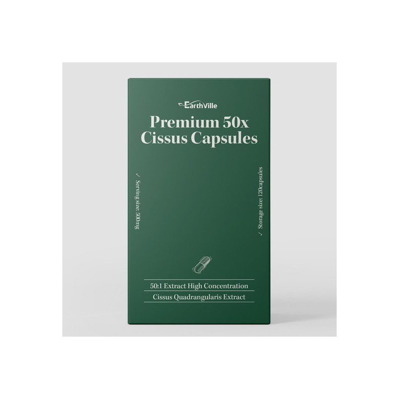 Earthville Cissus Tablets 50x Concentrated Cissus Powder Extract 120 Capsules