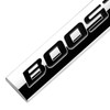 Chrome Finish Metal Emblem Boosted Badge (Black Letter)