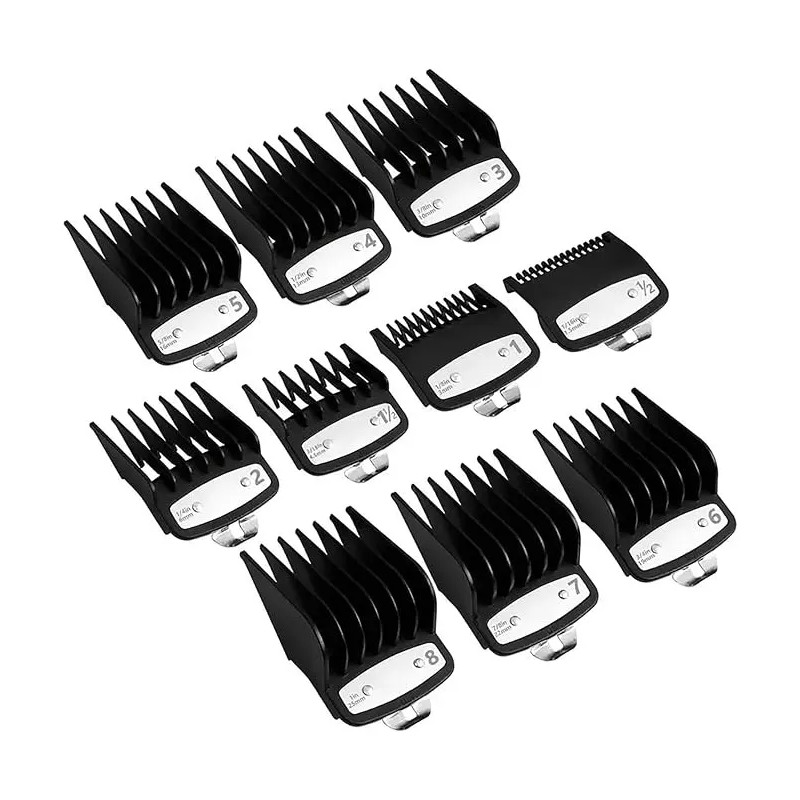 Peine Gua De Negro Para Rasuradora Profesional Wahl 10pcs