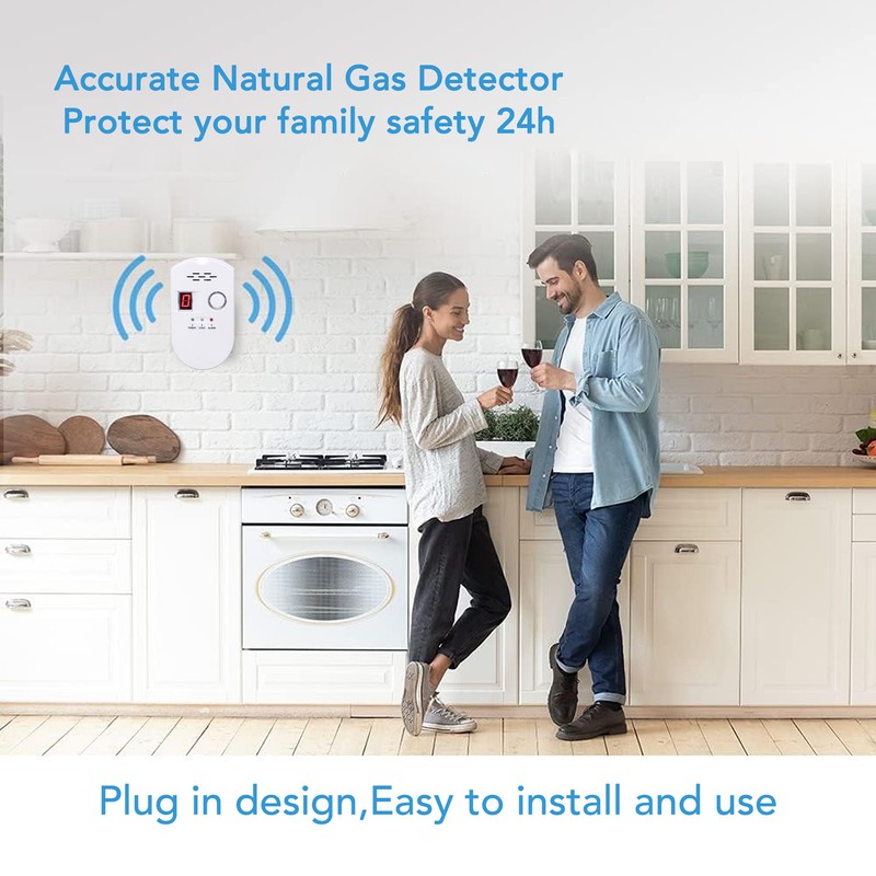 Natural Gas Detector Plug In Ultra Sensitive Digital Display Flammable