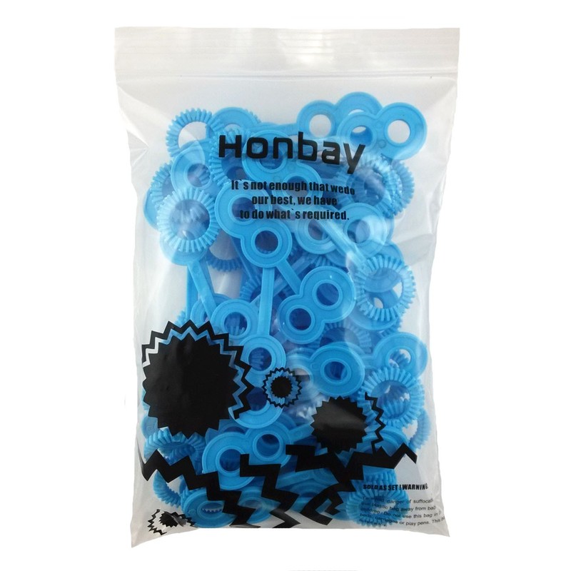 Honbay 50pcs Blue Bubble Wands