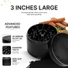 Dual Purpose 3" Inch Large Spice Dual Grinder, Including Fine