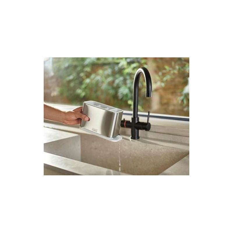 Joseph Joseph Surface Kitchen Sink Silverware Drainer, Utensil Cutlery and