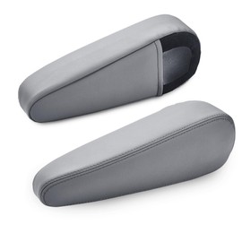 KBH Car Seat Armrest Cover for Lexus GX470 2003 2004 2005 2006 2007 2008 2009, Interior Accessories, Arm Rest Protector with Elasticized Opening, Vinyl Leather, 1 Pair, Dark Gray