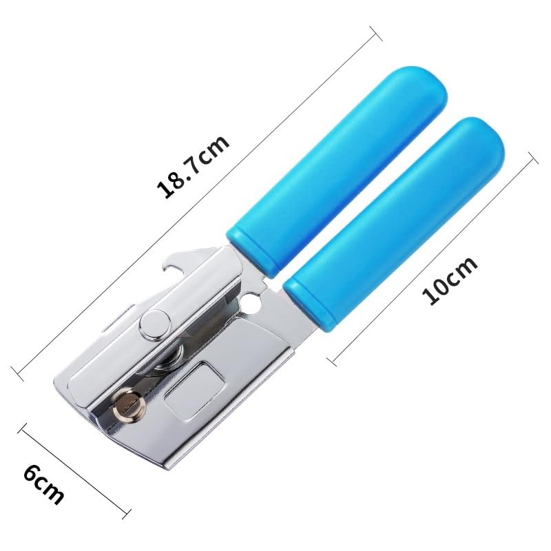 Simple Steel Can Opener - Sturdy Metal Manual Lid Opener,