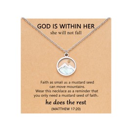 DJWJFJEN Mustard Seed Necklace Jewelry Baptism Confirmation Gifts for Teen 10 12 14 16 Graduation Religious Catholic Faith Based Spiritual Christian Gifts for Women