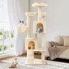 Allewie 64 Inches Cat Tree Tower/Multi-Level Activity Center for Indoor