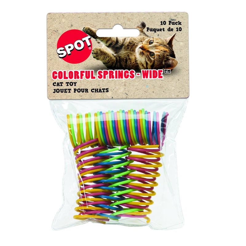 SPOT Colorful Cat Spring Toys – 2" Bouncy Coils for