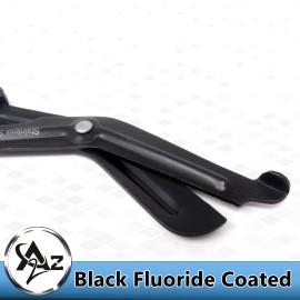 A2Z Scilab Trauma Shears 7.25" Black Fluoride Coated Blades Paramedic EMT Scissors Sky Blue