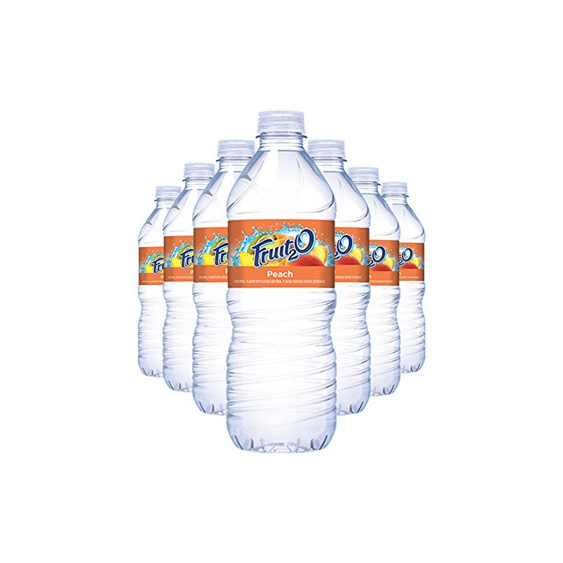 Fruit2o Peach Flavored Water, 16.9 fl oz Plastic Bottles (24