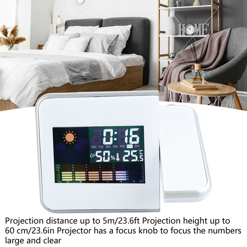 Projection Alarm Clock Innovative Mute Digital Alarm Clock Projector with