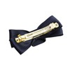 VINGTAINE H-321-NY Simple Feminine Big Ribbon Barrette, Navy, navy