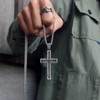 SURALIN Men's Stainless Steel Cross Necklace, Necklace with Cross, Stainless