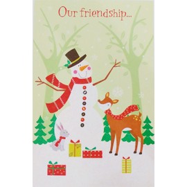 Our Friendship -"I fa-la-la-la-love it!" Merry Christmas Greeting Card for Friend -"Holiday Hugs and Happiness"
