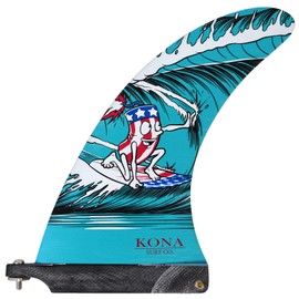 KONA SURF CO. Classic Single Single Center Fin for Longboard, Surfboard and Paddleboard (Firecracker, 10in)