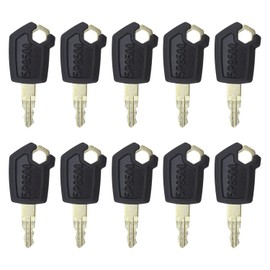 10PCS Ignition Starter Keys 5P8500, Compatible with Caterpillar Equipment: Backhoes, Skid Steers, Loaders, Graders, Excavators, Dozers, and Haul Trucks
