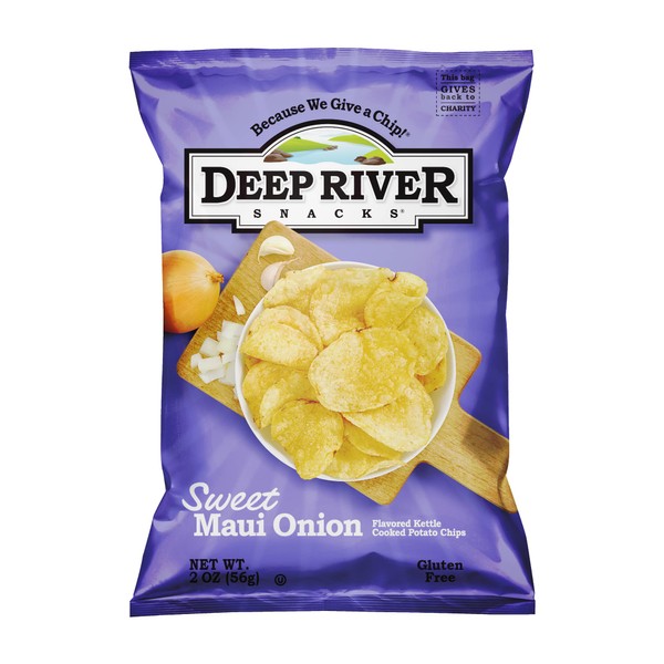 Deep River Snacks Sweet Maui Onion Kettle Cooked Potato Chips, 2-Ounce (Pack of 24)