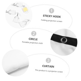 WHAMVOX 1set Outdoor Portable Projector Screen Crease Home Theater Projection Cloth for Easy Setup Cinema Classroom Office Outdoor Events