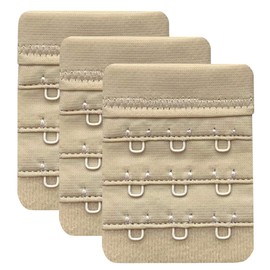 Chanie Women Pack of 3 Soft Comfortable 3 Hooks Bra Extender,2.4"x 1.8"