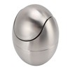 Desktop Trash Can Stainless Steel Egg Shape Mini Countertop Waste