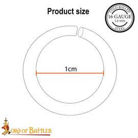 Lord of Battles 200G-1Kg Chainmail Loose Rings for Armor Crafting Perfect for DIY Chainmail Projects & Armor Repairs (10 mm 16 Gauge, Butted Round Rings)