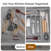 ukeetap Extra Large Expandable Silverware Organizer, BPA-Free Food-Safe Cutlery Flatware
