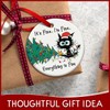 Kilyhome Funny Christmas Hanging Ornaments, Black Cat Tree Ornament, Gifts