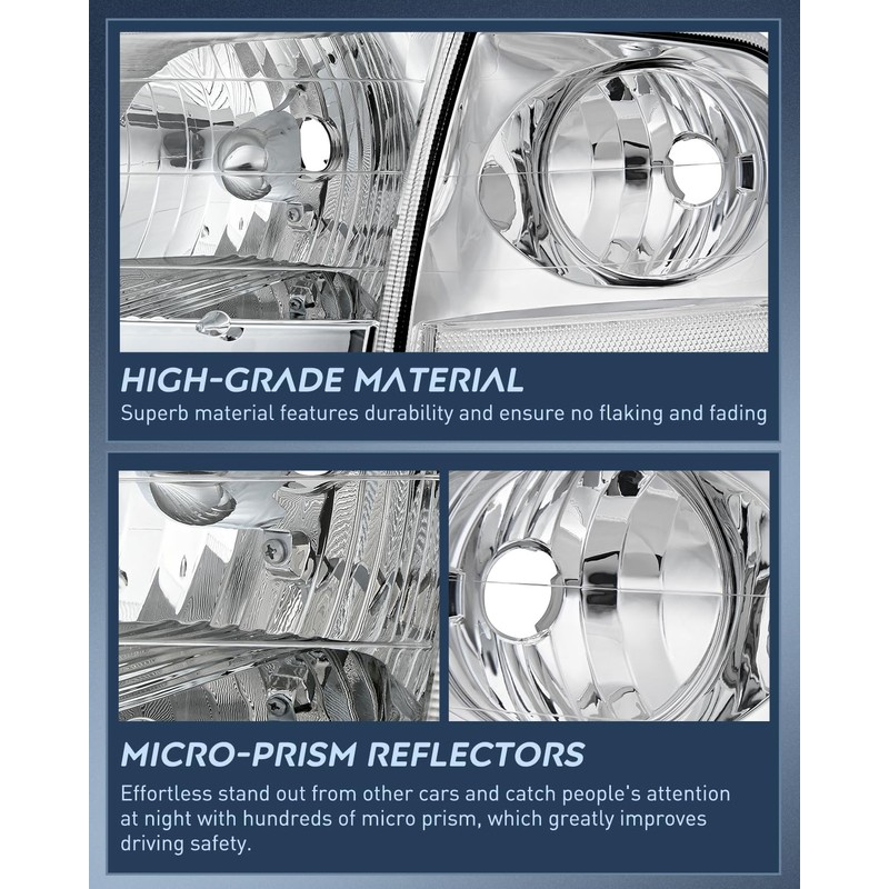 Nilight Headlight Assembly Compatible with 1997 1998 1999 2000 2001