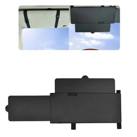 Downhill 1 PC Car Sun Visor Extender, Adjustable Anti-Glare Sun Visor Accessory, Portable Telescopic Eye Protection Panel Extender, Universal Visor Accessories, for Car SUV (Black)